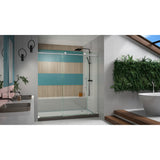 DreamLine Enigma-X 68-72 in. W x 76 in. H Clear Sliding Shower Door in Polished Stainless Steel