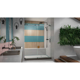 DreamLine Enigma-XT 56-60 in. W x 76 in. H Fully Frameless Sliding Shower Door in Tuxedo Finish