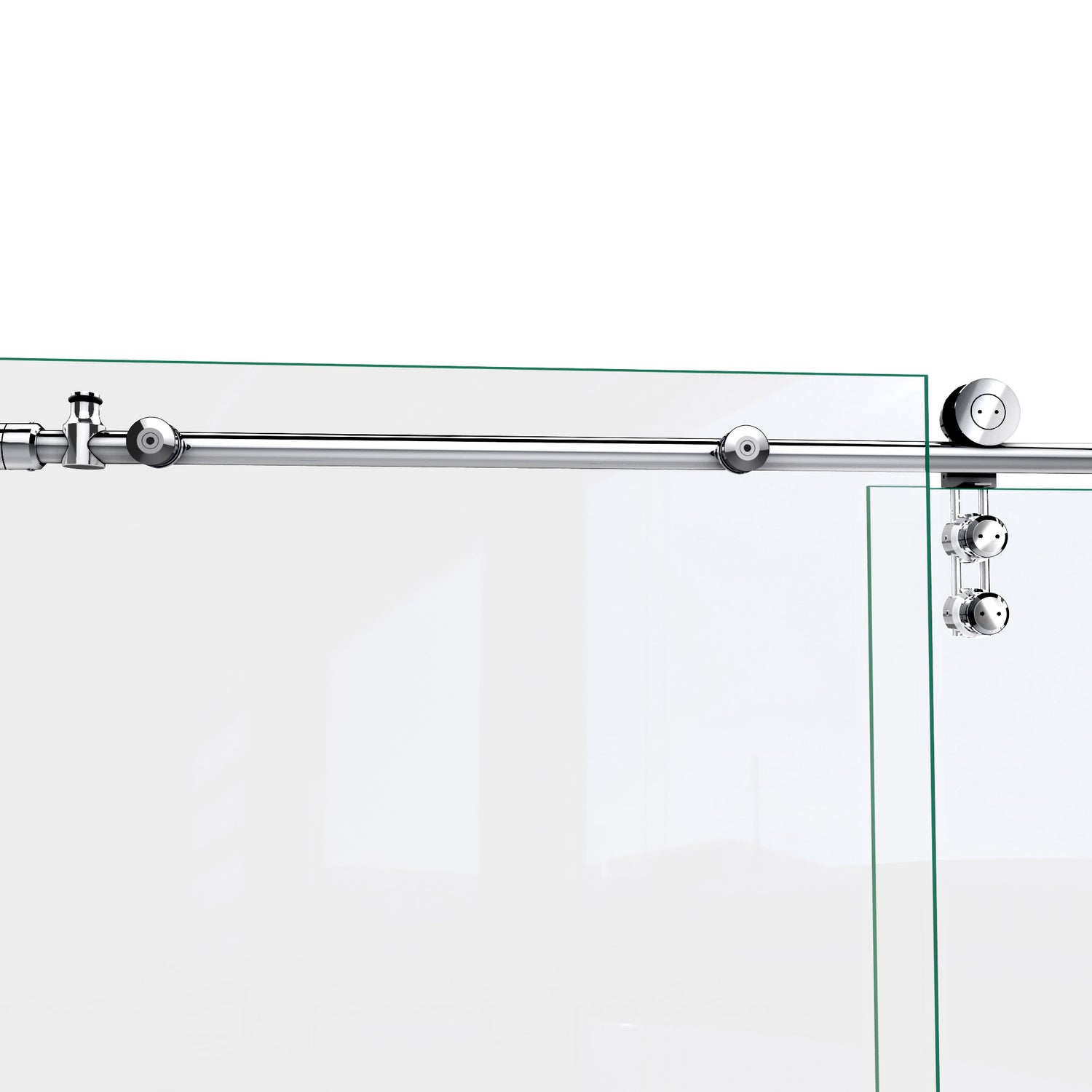 DreamLine Enigma-Z 56-60 in. W x 76 in. H Fully Frameless Sliding Shower Door in Polished Stainless Steel