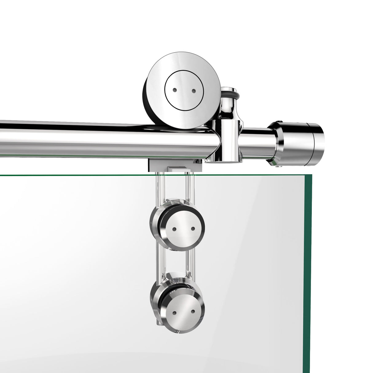 DreamLine Enigma-Z 56-60 in. W x 76 in. H Fully Frameless Sliding Shower Door in Brushed Stainless Steel