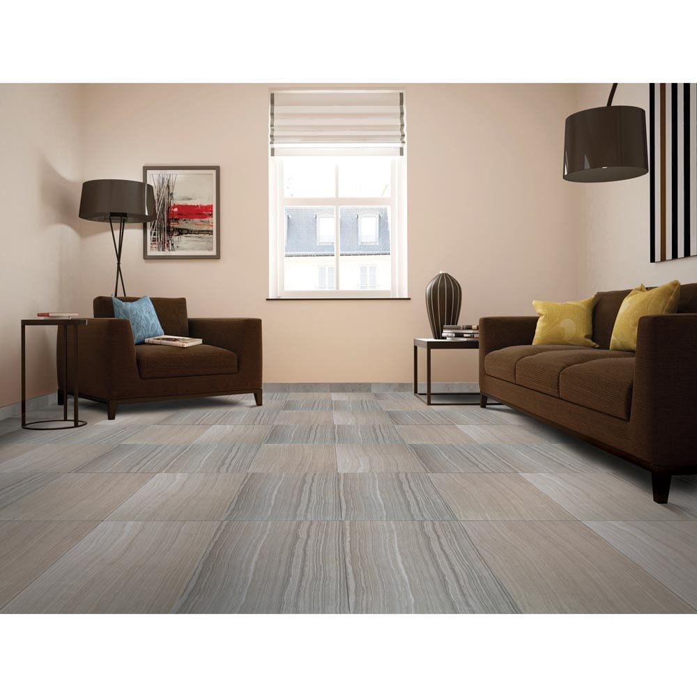 Eramosa Silver 12"x24" Glazed Porcelain Floor and Wall Tile - MSI Collection ERAMOSA SILVER MATTE PORCELAIN 12X24 (Case)