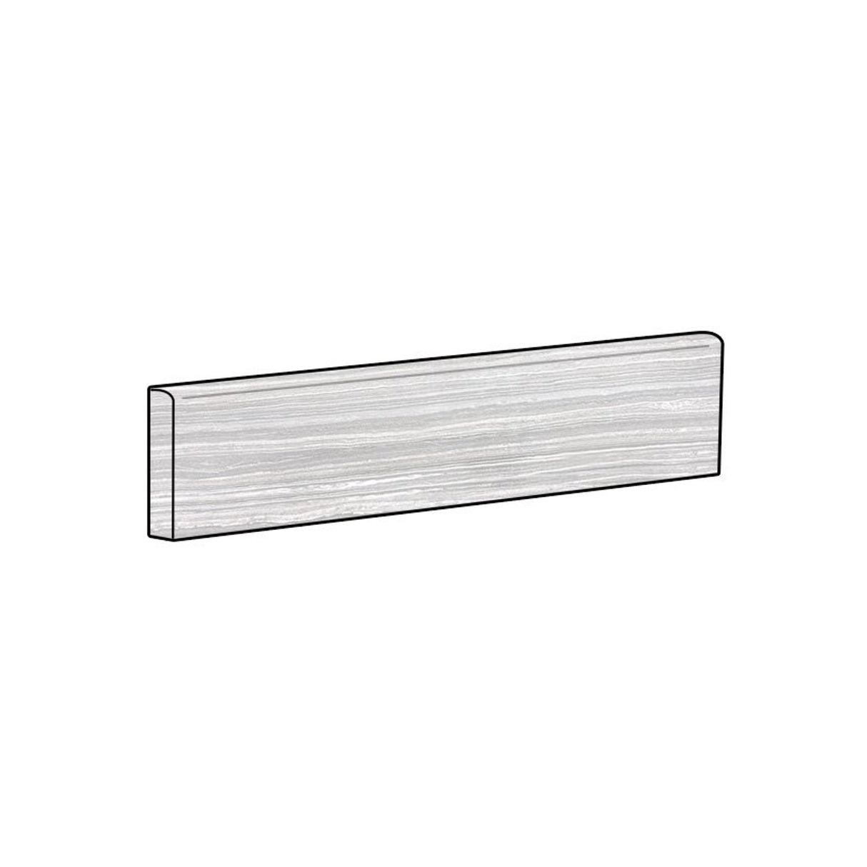 Anatolia Tile 3X12 Bullnose Eramosa Ice Matte Porcelain Trim 69-941  - premium natural stone mosaic tile from Anatolia Tile, available at PoshHaus showroom in Keene, NH