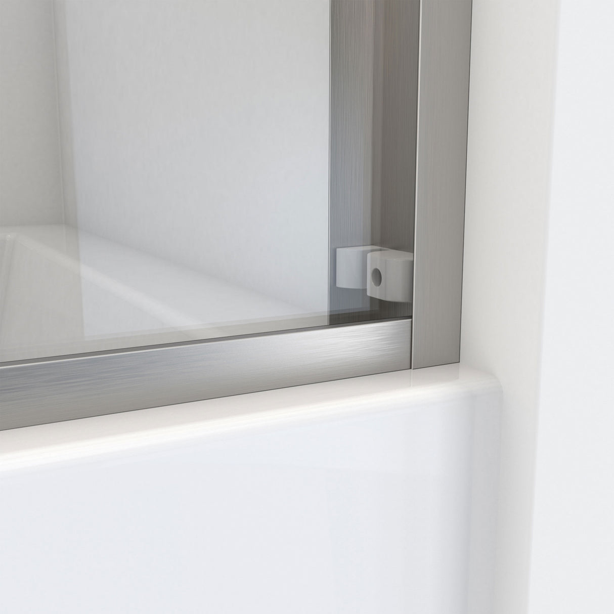 DreamLine Essence-H 56-60 in. W x 60 in. H Semi-Frameless Bypass Tub Door in Brushed Nickel