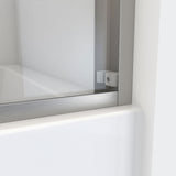 DreamLine Essence-H 56-60 in. W x 60 in. H Semi-Frameless Bypass Tub Door in Brushed Nickel