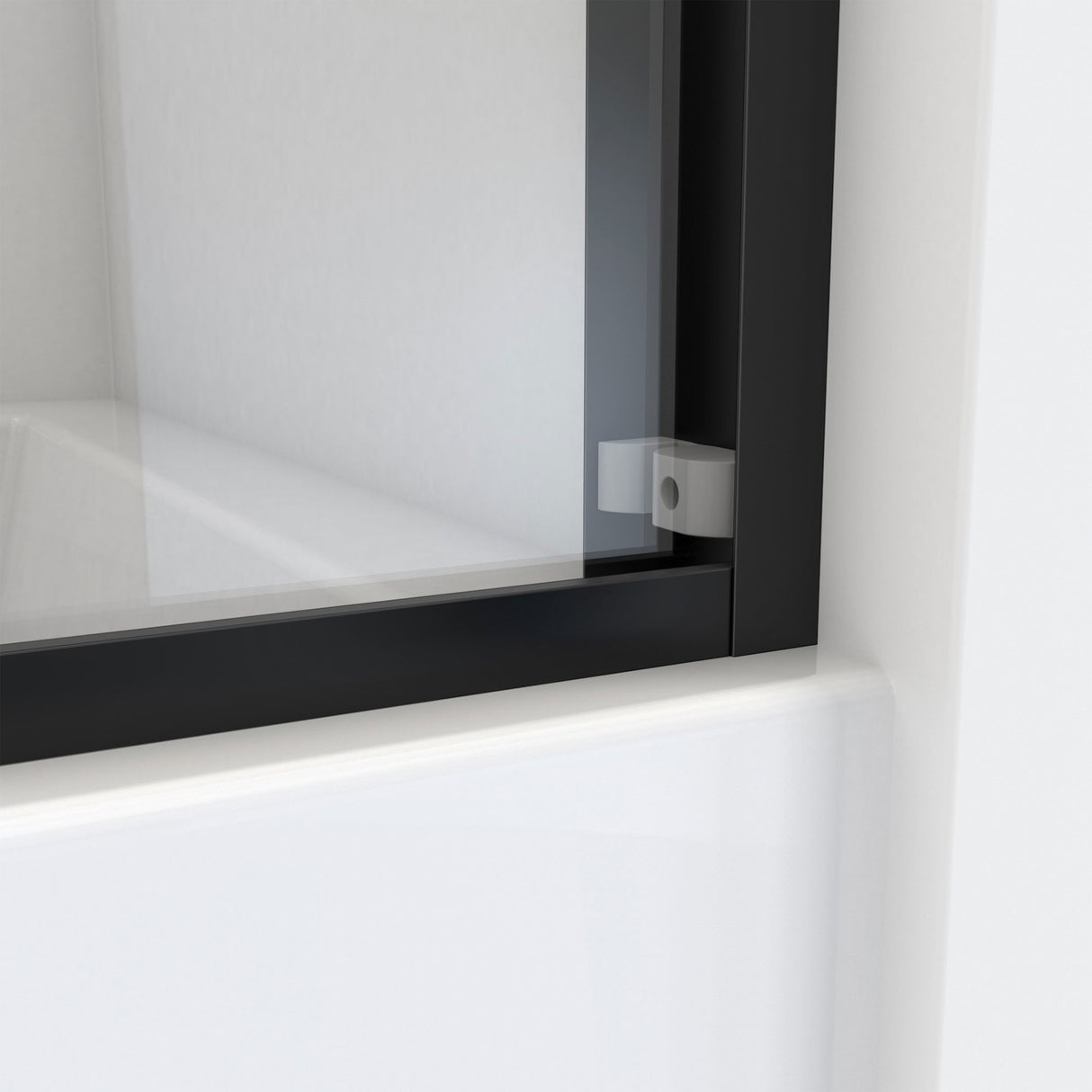 DreamLine Essence-H 56-60 in. W x 60 in. H Semi-Frameless Bypass Tub Door in Satin Black