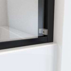 DreamLine Essence-H 56-60 in. W x 60 in. H Semi-Frameless Bypass Tub Door in Satin Black
