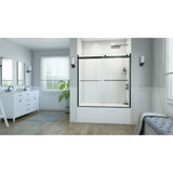 DreamLine Essence-H 56-60 in. W x 60 in. H Semi-Frameless Bypass Tub Door in Satin Black