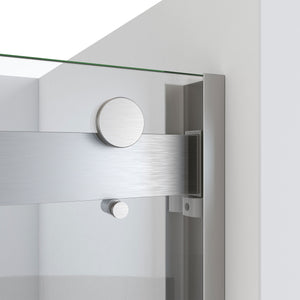 DreamLine Essence-H 56-60 in. W x 60 in. H Semi-Frameless Bypass Tub Door in Brushed Nickel
