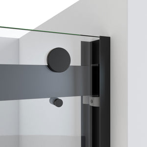 DreamLine Essence-H 56-60 in. W x 60 in. H Semi-Frameless Bypass Tub Door in Satin Black