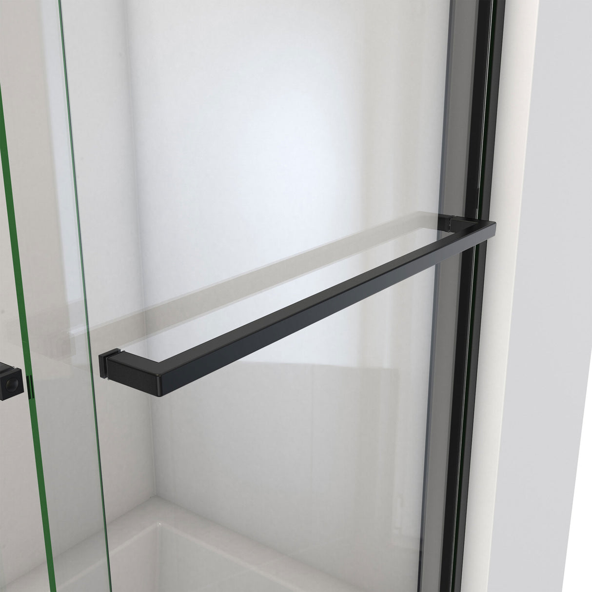 DreamLine Essence-H 56-60 in. W x 60 in. H Semi-Frameless Bypass Tub Door in Satin Black
