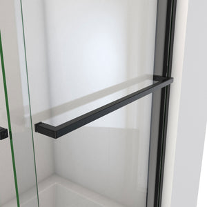DreamLine Essence-H 56-60 in. W x 60 in. H Semi-Frameless Bypass Tub Door in Satin Black