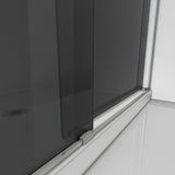 DreamLine Essence 56-60 in. W x 76 in. H Frameless Smoke Gray Glass Bypass Shower Door in Brushed Nickel
