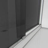 DreamLine Essence 44-48 in. W x 76 in. H Frameless Smoke Gray Glass Bypass Shower Door in Brushed Nickel