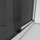 DreamLine Essence 56-60 in. W x 76 in. H Frameless Smoke Gray Glass Bypass Shower Door in Satin Black