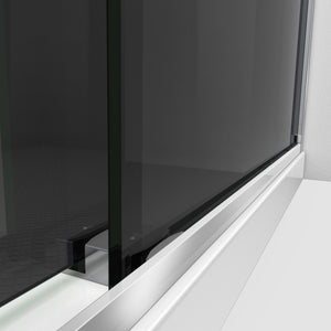 DreamLine Essence-H 44-48 in. W x 76 in. H Semi-Frameless Bypass Shower Door in Chrome and Gray Glass