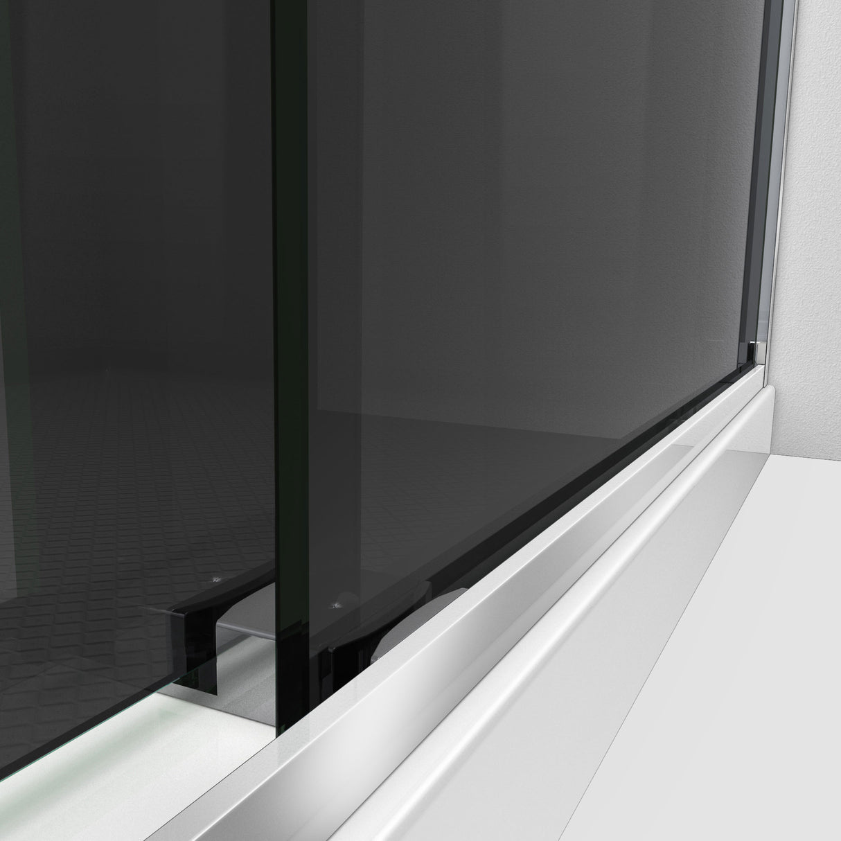 DreamLine Essence-H 56-60 in. W x 76 in. H Semi-Frameless Bypass Shower Door in Chrome and Gray Glass
