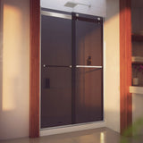 DreamLine Essence-H 44-48 in. W x 76 in. H Semi-Frameless Bypass Shower Door in Brushed Nickel and Gray Glass