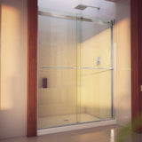 DreamLine Essence-H 56-60 in. W x 76 in. H Semi-Frameless Bypass Shower Door in Brushed Nickel