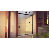 DreamLine Essence-H 56-60 in. W x 76 in. H Semi-Frameless Bypass Shower Door in Satin Black