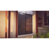 DreamLine Essence-H 56-60 in. W x 76 in. H Semi-Frameless Bypass Shower Door in Chrome and Gray Glass