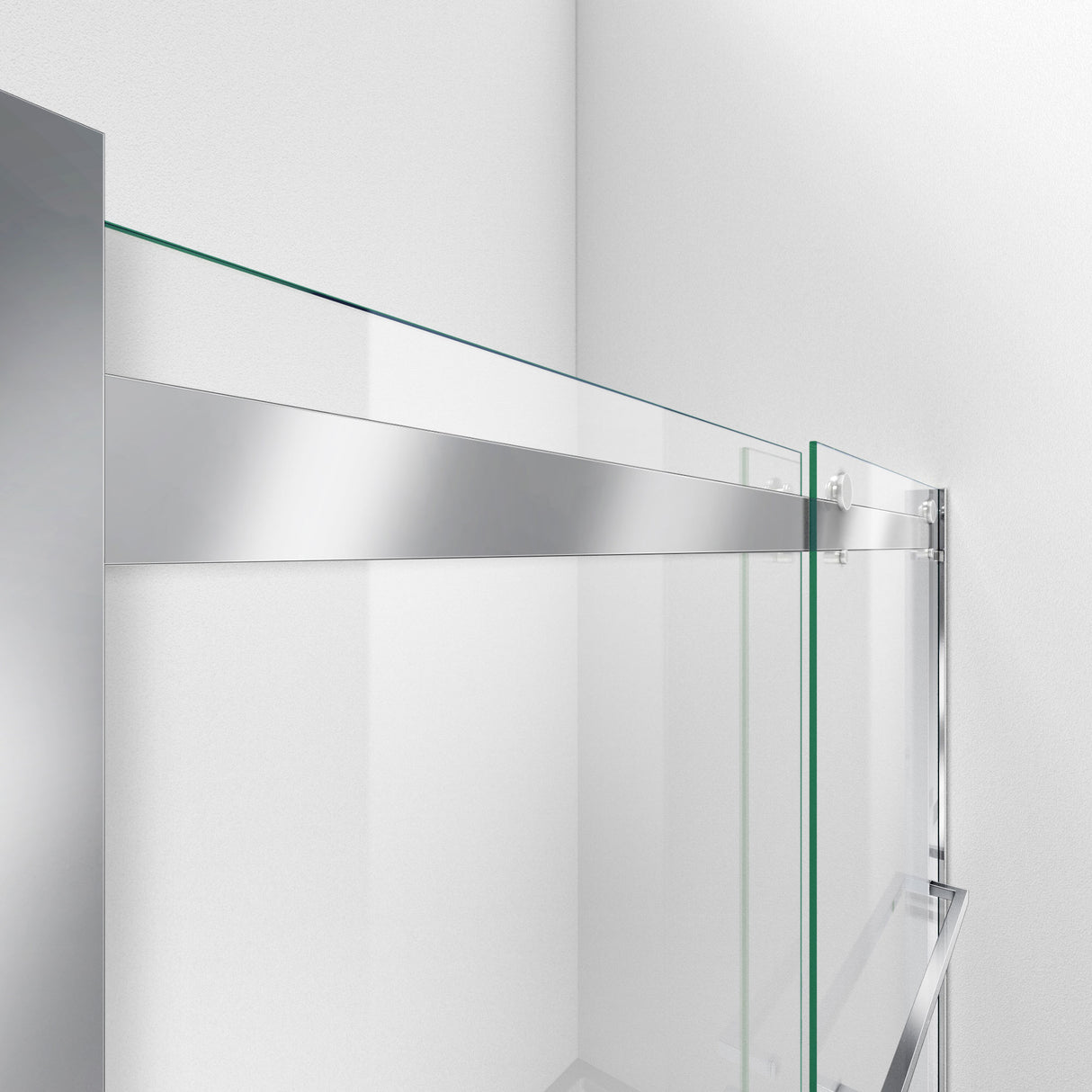 DreamLine Essence-H 44-48 in. W x 76 in. H Semi-Frameless Bypass Shower Door in Chrome