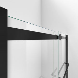 DreamLine Essence-H 56-60 in. W x 76 in. H Semi-Frameless Bypass Shower Door in Satin Black