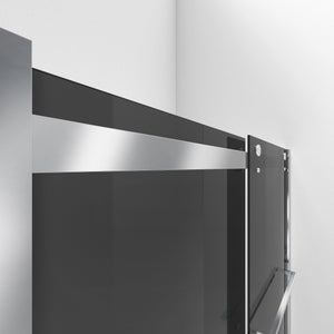 DreamLine Essence-H 44-48 in. W x 76 in. H Semi-Frameless Bypass Shower Door in Chrome and Gray Glass