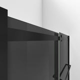 DreamLine Essence-H 56-60 in. W x 76 in. H Semi-Frameless Bypass Shower Door in Satin Black and Gray Glass