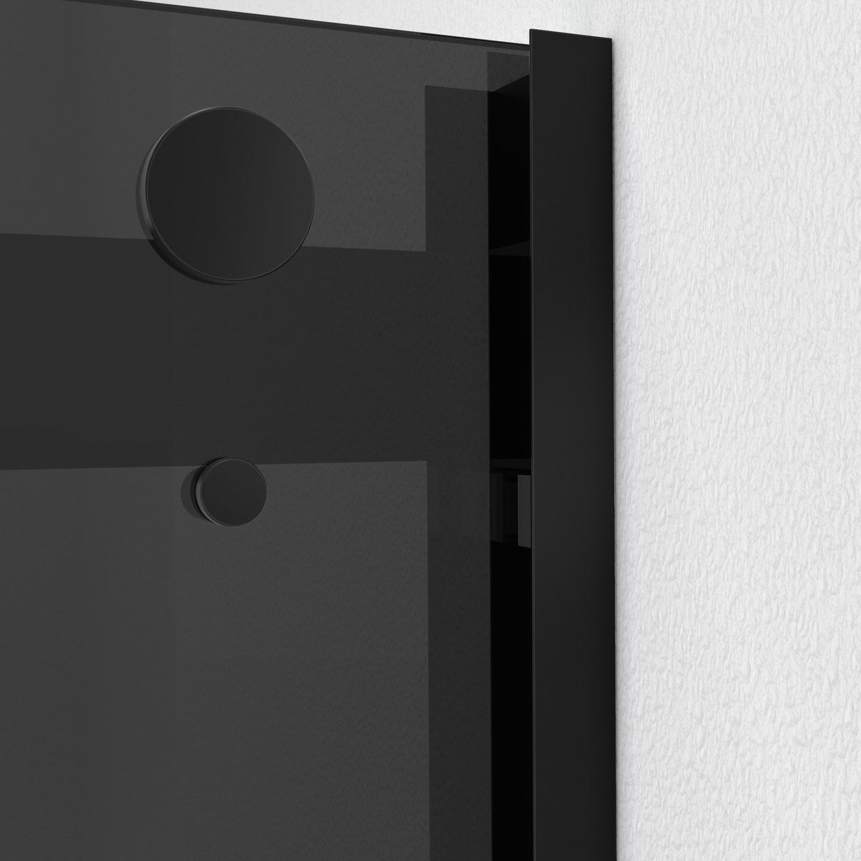DreamLine Essence-H 56-60 in. W x 76 in. H Semi-Frameless Bypass Shower Door in Satin Black and Gray Glass