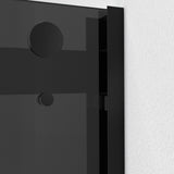 DreamLine Essence-H 56-60 in. W x 76 in. H Semi-Frameless Bypass Shower Door in Satin Black and Gray Glass