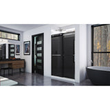 DreamLine Essence 44-48 in. W x 76 in. H Frameless Smoke Gray Glass Bypass Shower Door in Brushed Nickel