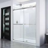 DreamLine Essence 56-60 in. W x 76 in. H Frameless Bypass Shower Door in Brushed Nickel