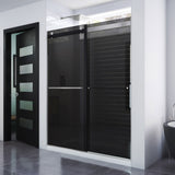 DreamLine Essence 56-60 in. W x 76 in. H Frameless Smoke Gray Glass Bypass Shower Door in Brushed Nickel