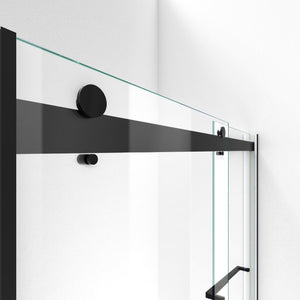 DreamLine Essence 56-60 in. W x 76 in. H Frameless Bypass Shower Door in Satin Black