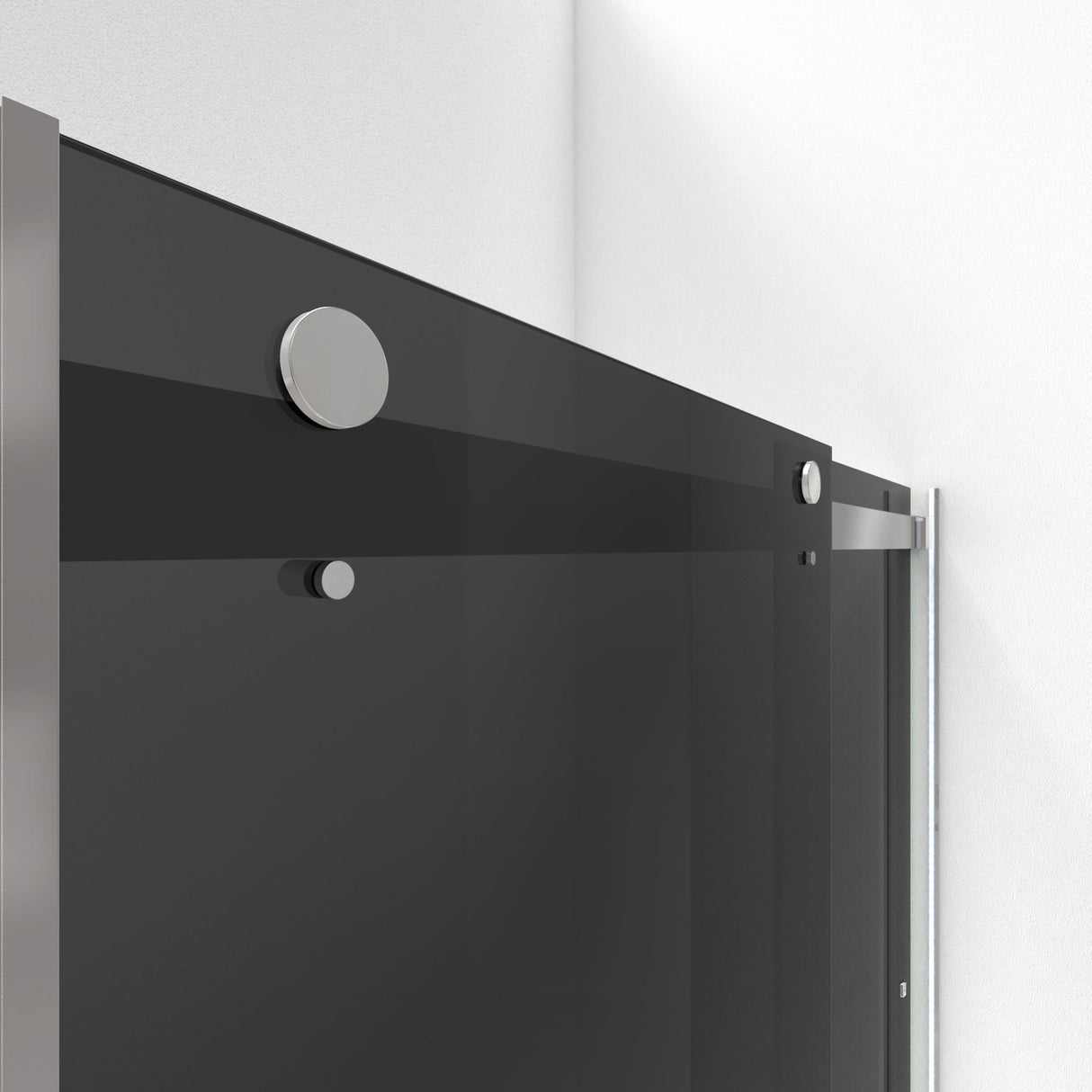 DreamLine Essence 56-60 in. W x 76 in. H Frameless Smoke Gray Glass Bypass Shower Door in Brushed Nickel