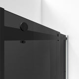 DreamLine Essence 56-60 in. W x 76 in. H Frameless Smoke Gray Glass Bypass Shower Door in Satin Black