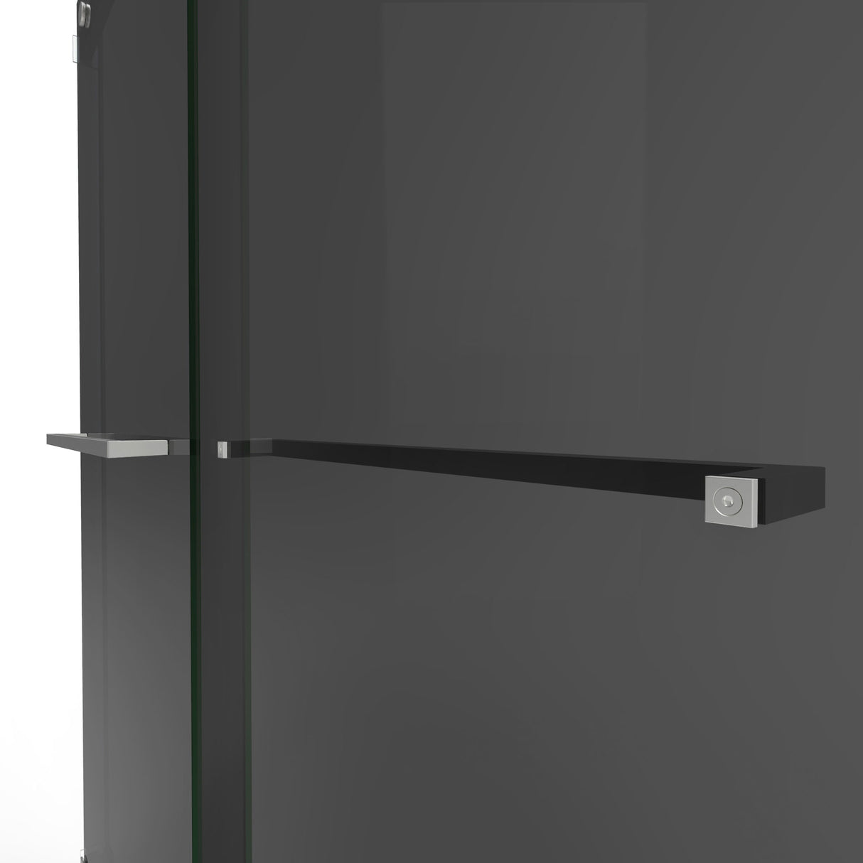 DreamLine Essence 44-48 in. W x 76 in. H Frameless Smoke Gray Glass Bypass Shower Door in Brushed Nickel