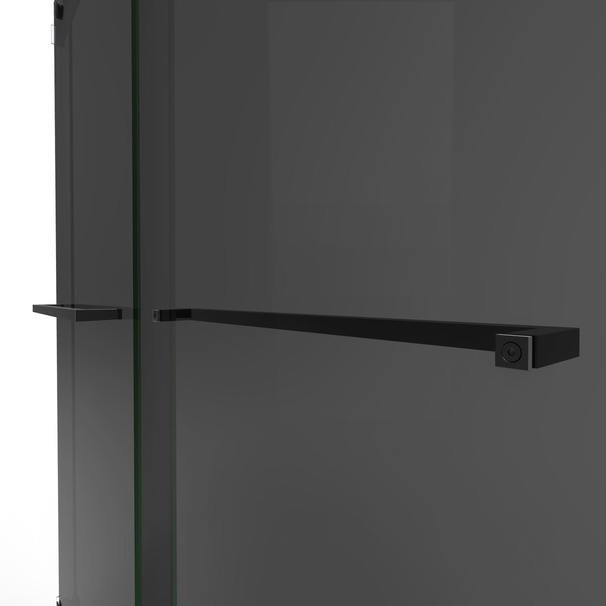 DreamLine Essence 56-60 in. W x 76 in. H Frameless Smoke Gray Glass Bypass Shower Door in Satin Black