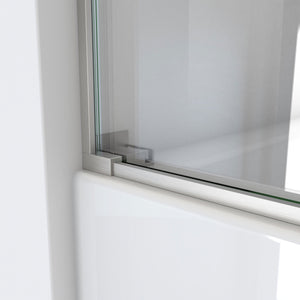 DreamLine Essence 56-60 in. W x 60 in. H Frameless Bypass Tub Door in Brushed Nickel