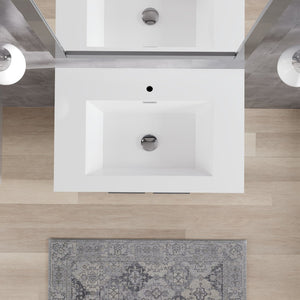 Lugano 30 in. Gray Single Sink Bath Vanity with Acrylic Top and Integrated Sink