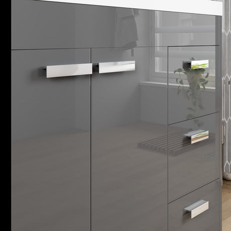 Lugano 36 in. Gray Single Sink Bath Vanity with Acrylic Top and Integrated Sink