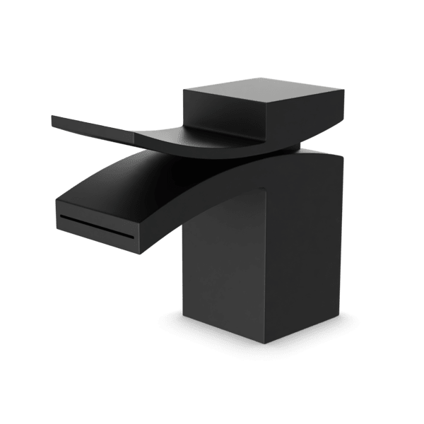 Artos Quarto Square Single Hole Lavatory Faucet, Front Flow (Discontinued) in Matte Black – F201-3BK