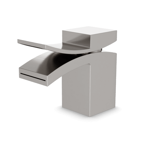 Artos Quarto Square Single Hole Lavatory Faucet, Front Flow (Discontinued) in Brushed Nickel – F201-3BN