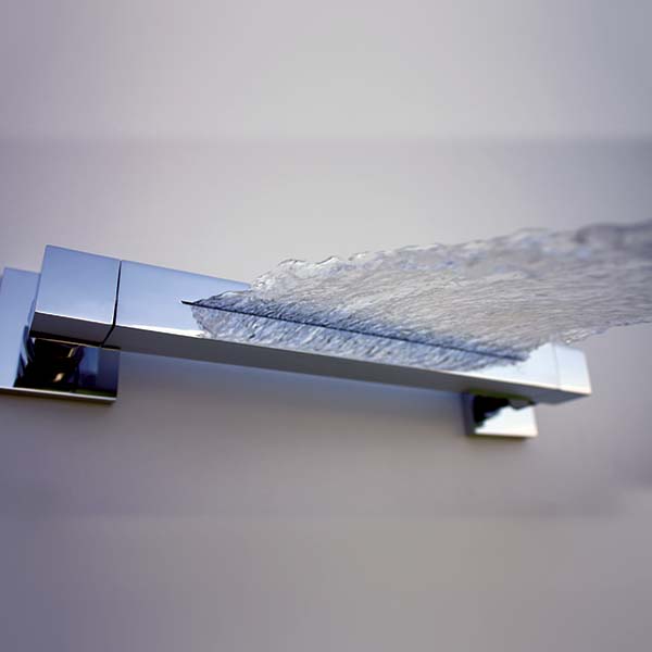 Artos Edge Waterfall Shower Head Matte Black – Lifestyle