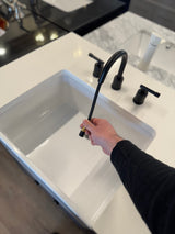 30" River View Farmhouse Vanity in Coffee Bean Set with Quartz Counter Top