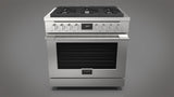 Fulgor Milano Accento 36-inch Dual Fuel Range — F4PDF366S1
