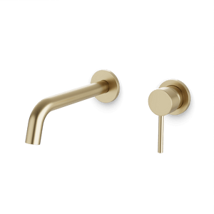 Artos Opera In-Wall Single Handle Bathroom Faucet with Extended Spout Satin Brass – F501-9-1SB