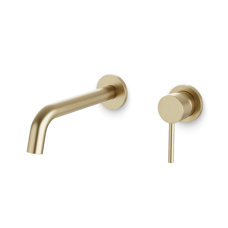 Artos Opera In-Wall Single Handle Bathroom Faucet with Extended Spout Satin Brass – F501-9-1SB