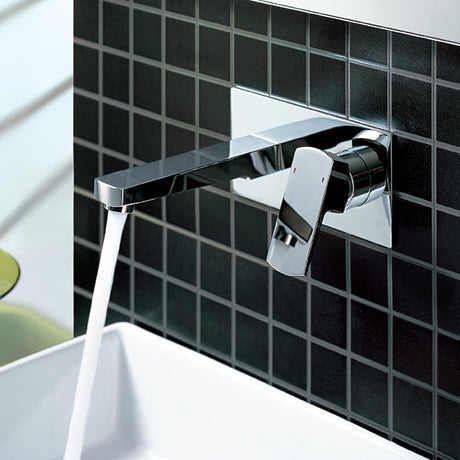 Artos Safire Transitional In-Wall Single Handle Lavatory Faucet in Brushed Nickel – Lifestyle