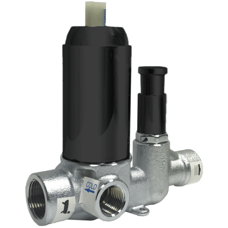 Artos Pressure Balance Mixer Valve with Push Button Diverter in Matte Black – F903-14BK